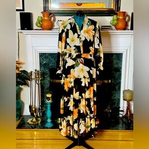 En Focus Maxi Ruffle Dress Sz 14